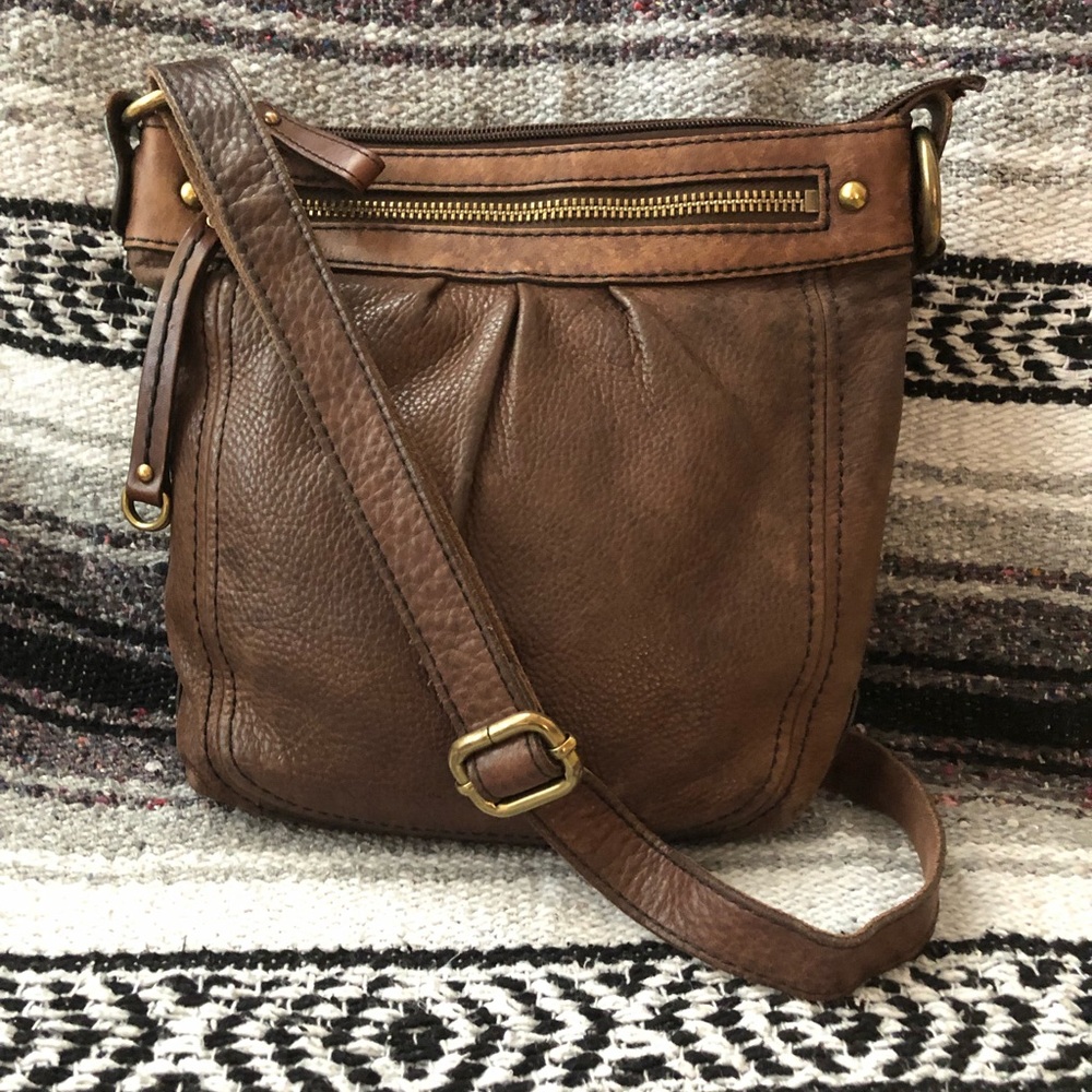 Fossil leather cross body purse